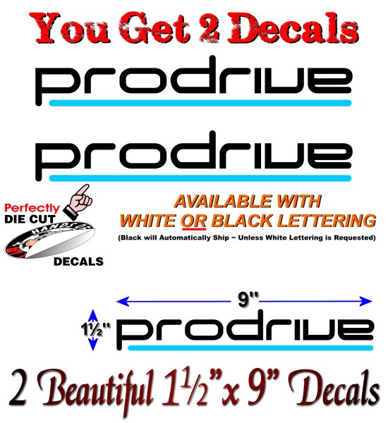 2 Prodrive Vinyl Racing Decals JDM Wheel Rims Forged Car Bumper ...